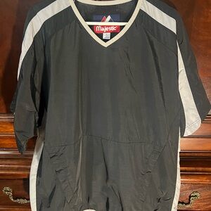 Majestic Black and White Men's Pullover Jersey/Jacket